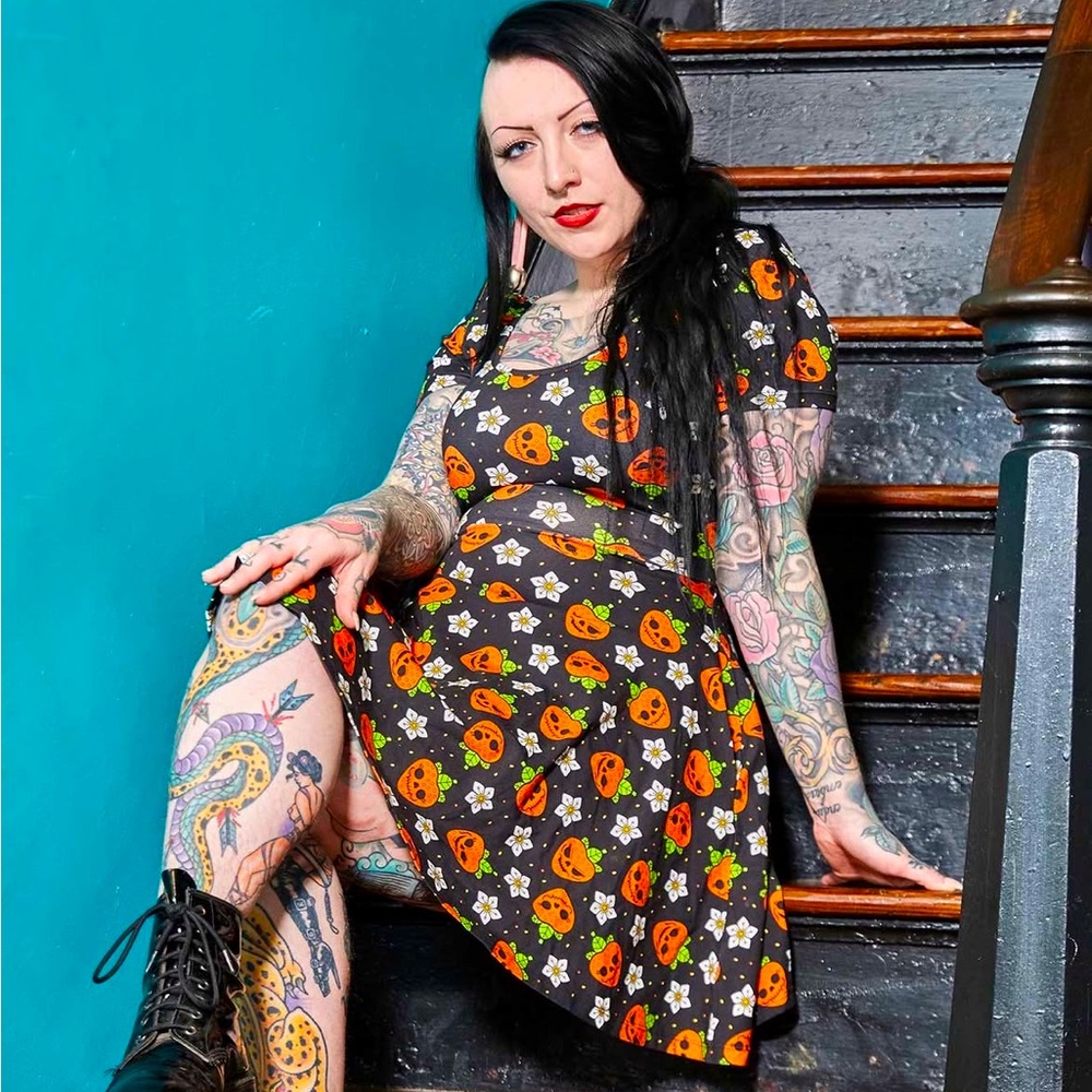 Sourpuss Berry Dead Skater Dress